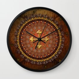 Mandala Armenian Cross Wall Clock | Graphic Design, Digital, Mixed Media, Vector 