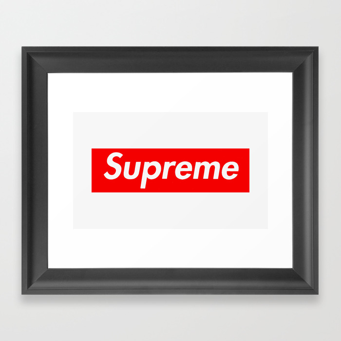 Supreme Box Logo Framed Art Print By Kylzorr Society6