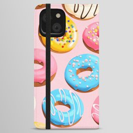 Doughnut Pink Modern Decor iPhone Wallet Case
