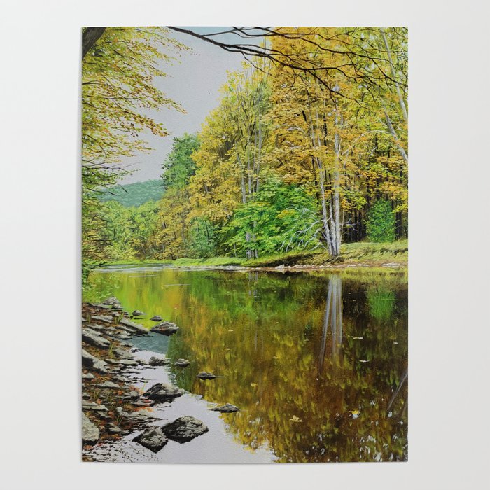 Autumn river Poster