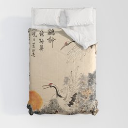 Asian traditional painting Comforter