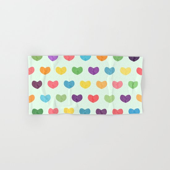 Colorful hearts Hand & Bath Towel