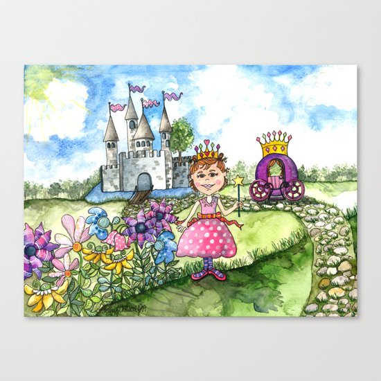 The Polka Dot Princess Canvas Print