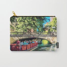 San Antonio Carry-All Pouch | Historic, Antonio, Painting, Aerial, Travel, Promenade, Streets, Tower, San, View 