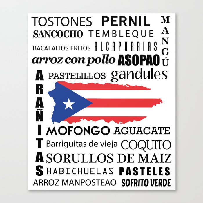 Puerto Rican foodie & boricua  cousine  Canvas Print