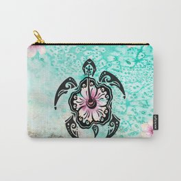Hibiscus Turtle Carry-All Pouch