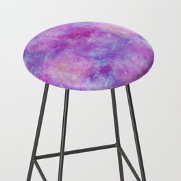 Purple Pink Galaxy Painting Bar Stool