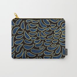   Watercolor drops pattern background with gold glitter elements.   Carry-All Pouch