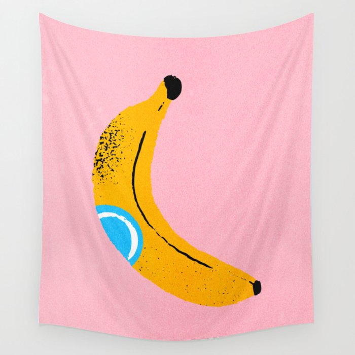 Banana Pop Art Wall Tapestry