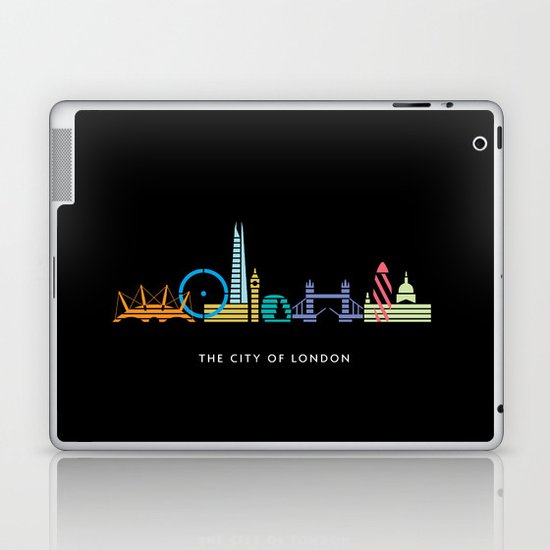 London Skyline Black Laptop & iPad Skin