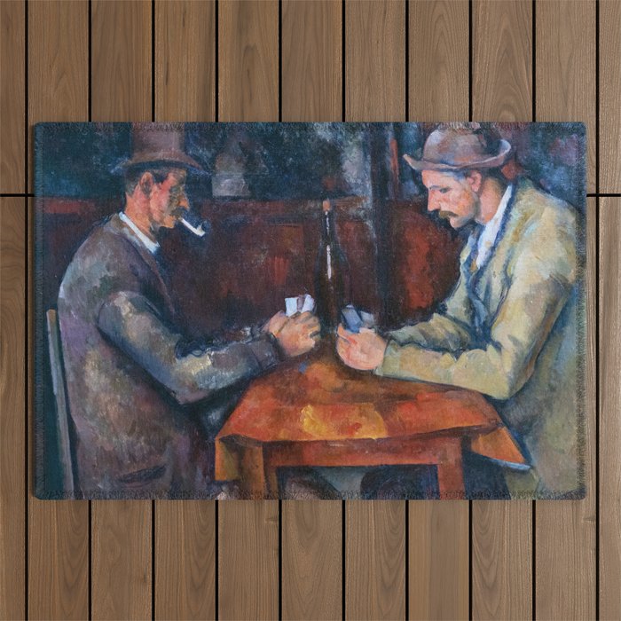 Paul Cezanne - The Card Players Outdoor Rug