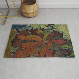 A Rain Forest Garden still life by Hélène Funke Area & Throw Rug