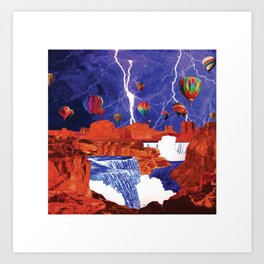 Thunderstorms Over Red Canyon Art Print