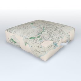 United States National Parks Map (2000) Vintage US Recreational & Preserve Areas Atlas Outdoor Floor Cushion