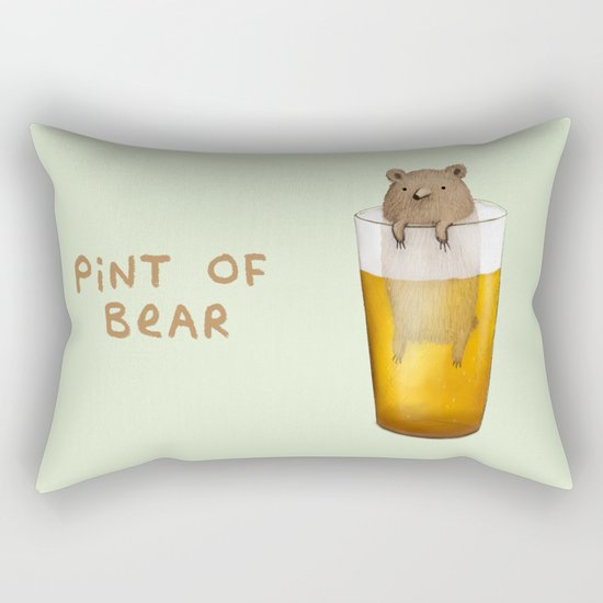 Pint of Bear Rectangular Pillow