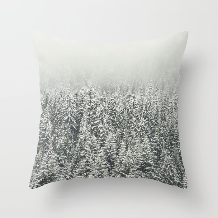 Snow Forest Throw Pillow