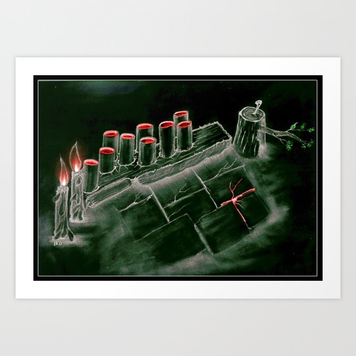 Red Candles Art Print