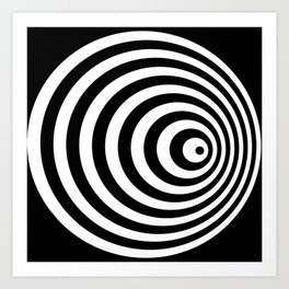 circles Art Print | Vision, Digital, Black And White, Fantasy, Graphicdesign, Design, Opticalillusion, Pattern, Trippy, Pop Art 