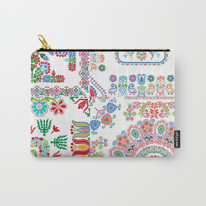 Rainbow Bukhara Pattern  Carry-All Pouch