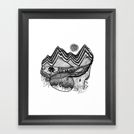 The Places You Will Find Me Hiding Framed Art Print
