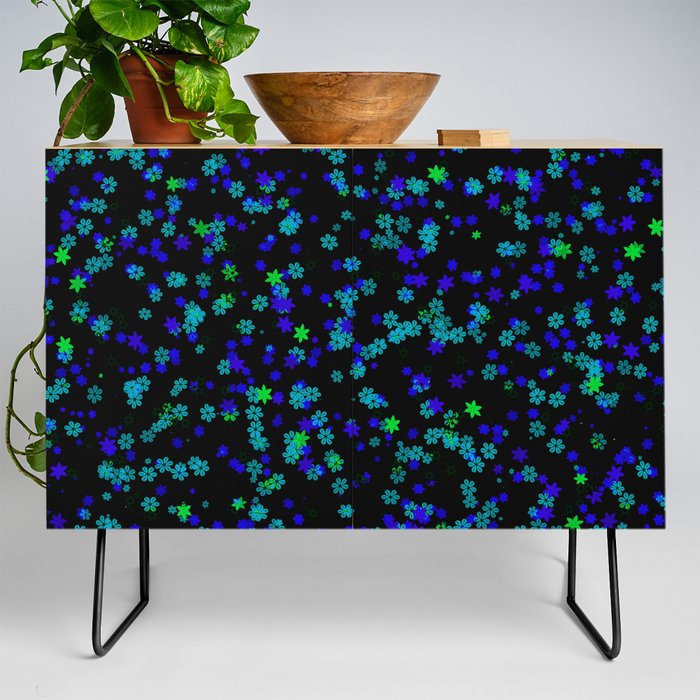 Blue Flowers Credenza