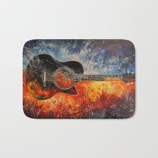 The rhythms of the guitar Bath Mat