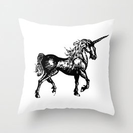 Unicorn Blockprint Throw Pillow
