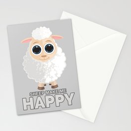 Sheep Make Me Happy Stationery Card