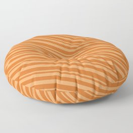 [ Thumbnail: Brown & Chocolate Colored Lines Pattern Floor Pillow ]