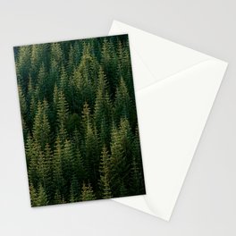 GREEN FOREST PATTERN Stationery Cards