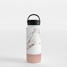 Rose gold marble and foil Water Bottle
