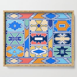 Colorful Ndebele Pattern Serving Tray