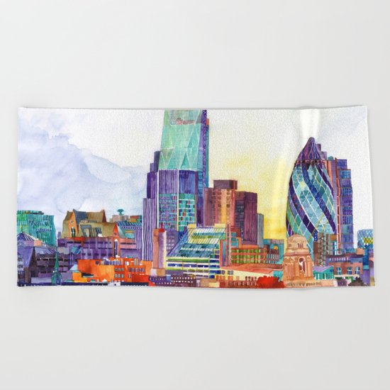 Sunshine in London Beach Towel