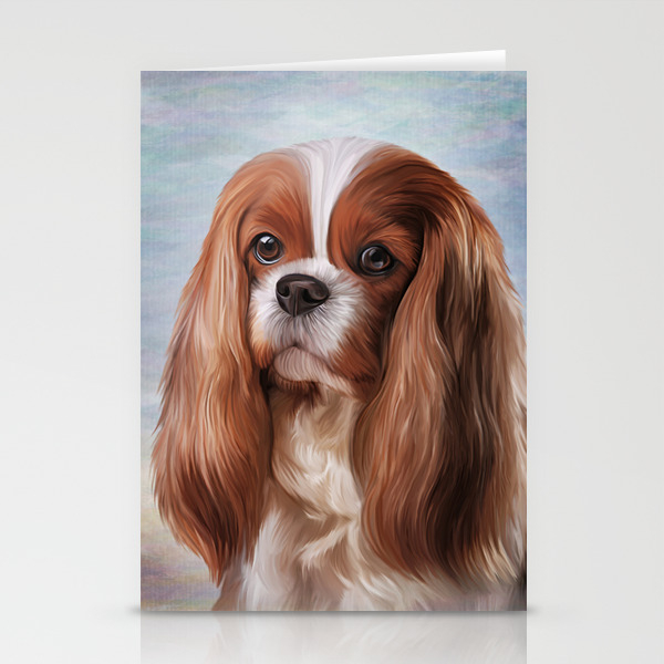 Drawing Dog Breed Cavalier King Charles Spaniel Stationery Cards By Bonidog  | Society6