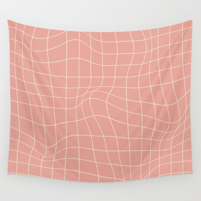 trippy grid 2 Wall Tapestry