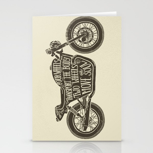 Two wheels move the soul Stationery Cards