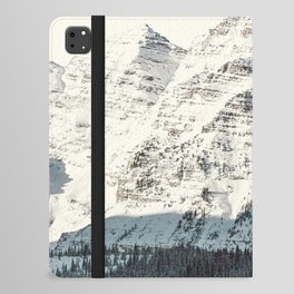 Maroon Bells Mountains in Black and White iPad Folio Case