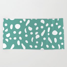 Abstract full bubbles in teal Beach Towel
