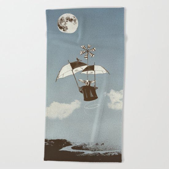Over the Amazon to the Moon Beach Towel