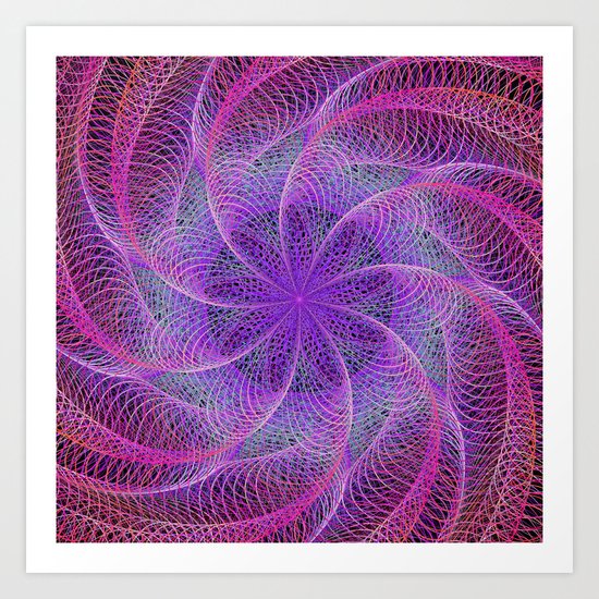 Pink spiral magic Art Print