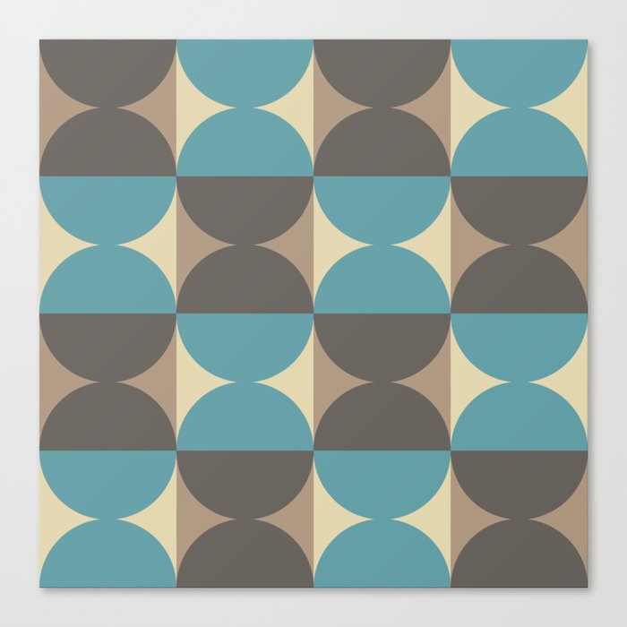 Retro Mid Century Modern Geometric Abstract Pattern 764 Canvas Print
