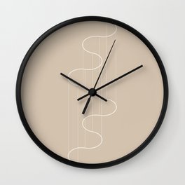 SOFT ISOMETRY II Wall Clock | Pattern, Isometri, Lines, Technical, Digital, Offwhite, Minimal, Rose, Minimalist, Rosa 