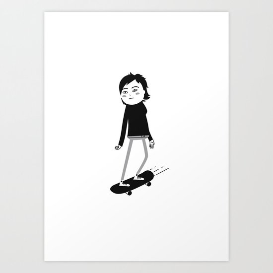 Skater chick_01 Art Print