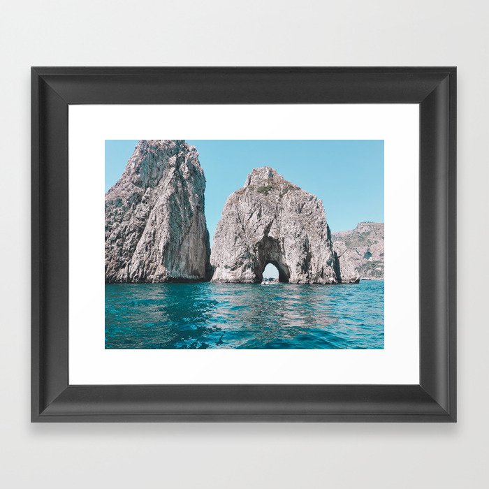 Faragolini off Capri, Italy Framed Art Print