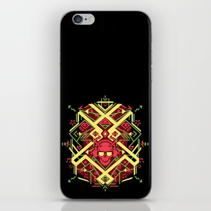Undead Music Lover Design (red) iPhone Skin
