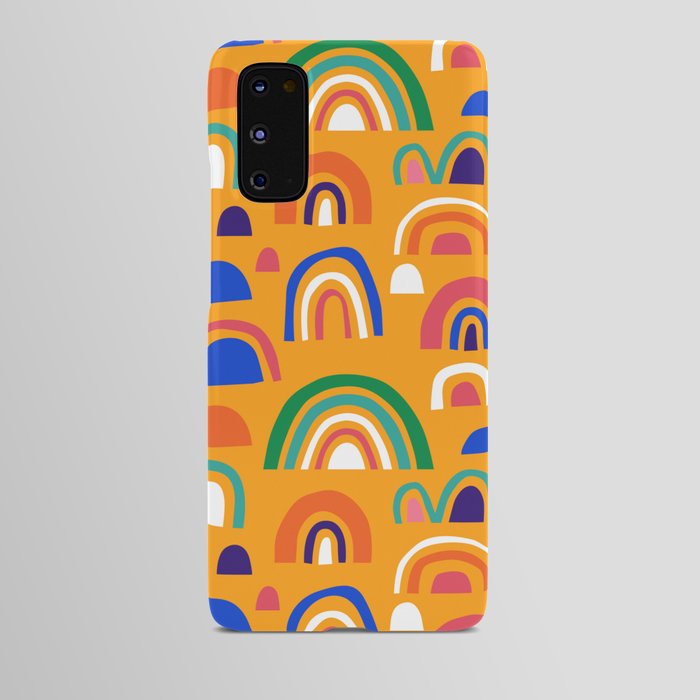 Abstract rainbow seamless pattern illustration Android Case