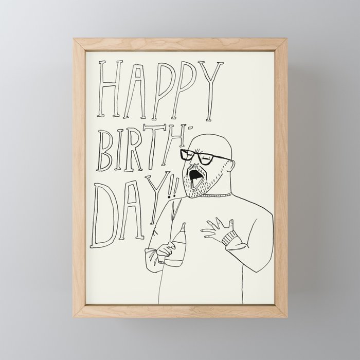 Happy Birthday Framed Mini Art Print