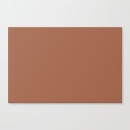 Mid-tone Terracotta Orange Brown Solid Color Earth-tone Pairs Pantone Autumn Leaf 17-1347 TCX Canvas Print