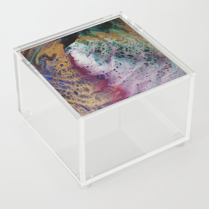 Waves of Emotion -original fluid acrylic abstract  Acrylic Box
