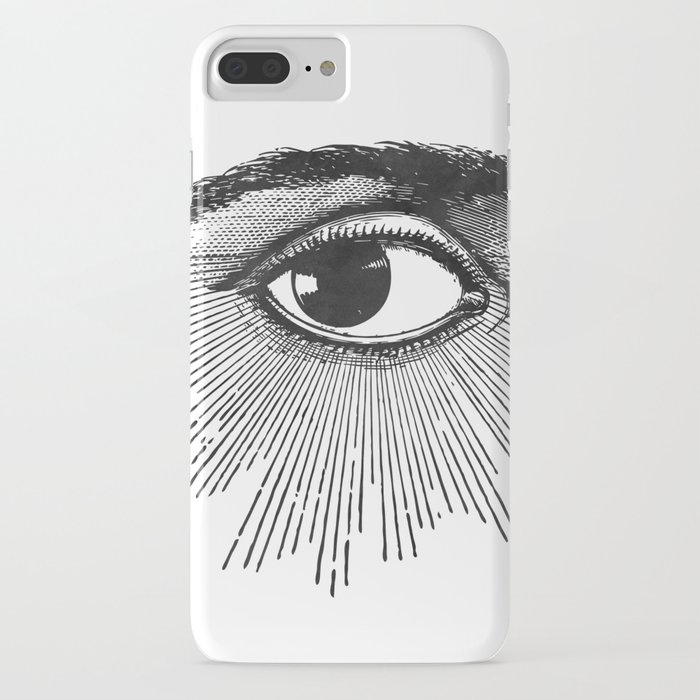I See You. Black and White iPhone Case